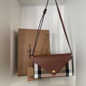 Burberry Brown and Beige Crossbody Bag
